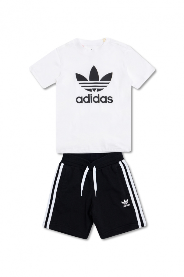 Adidas shorts and hot sale shirt set women's